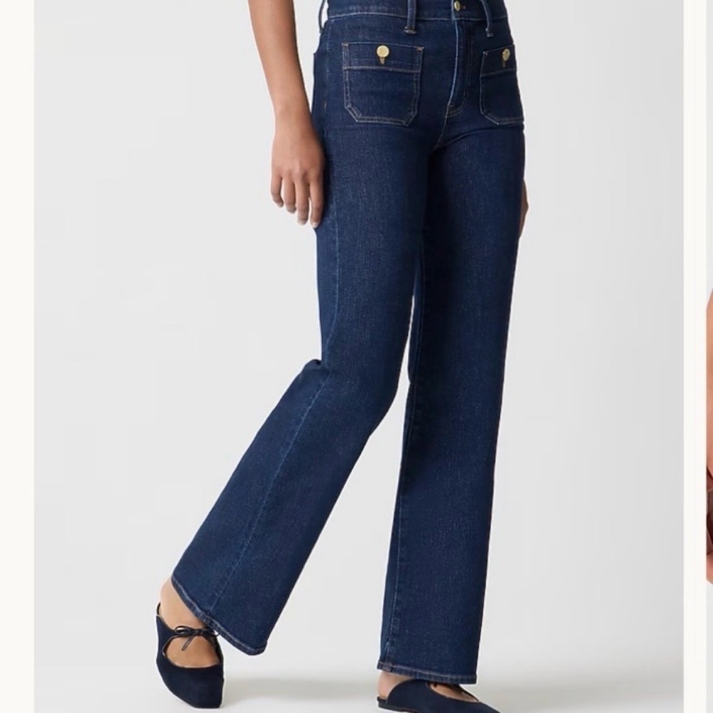 J. Crew Premium Edition Full Length Slim Wide Leg Jeans